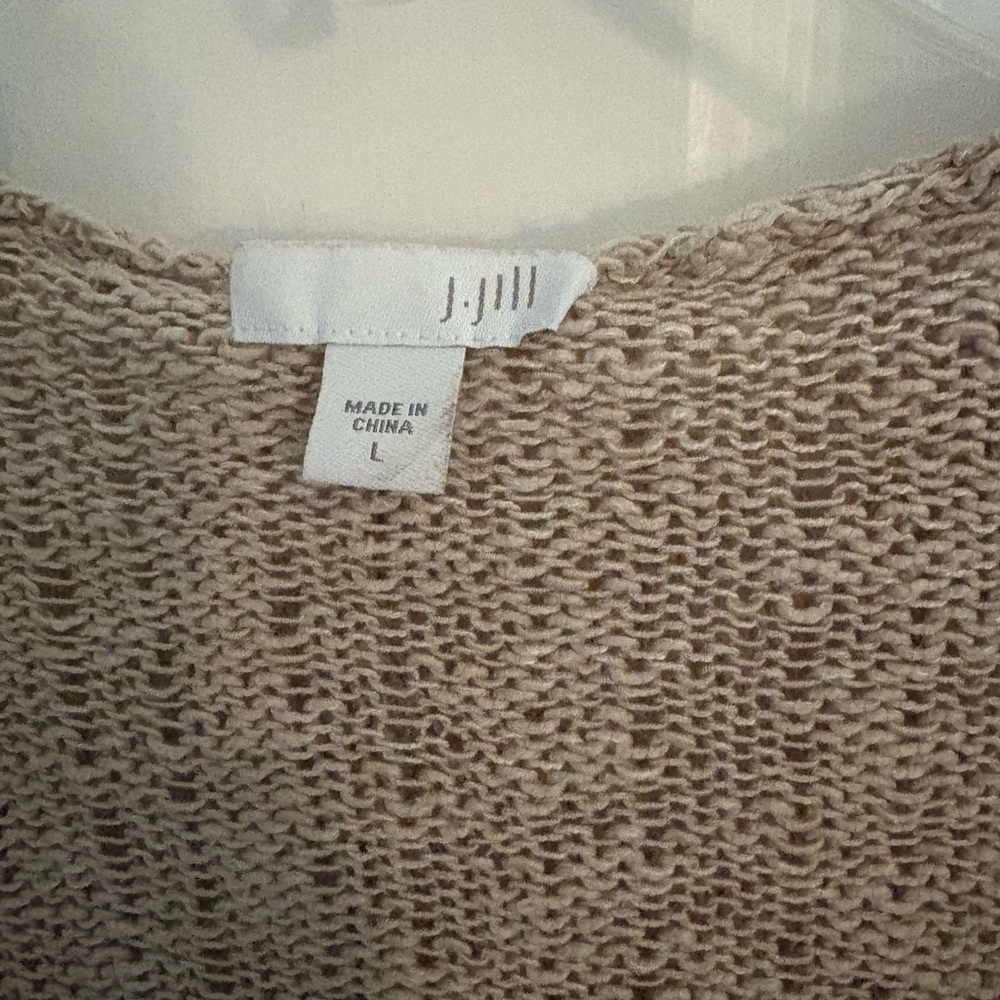 J. Jill Tan Open-Front Hooded Cardigan - Picture 2 of 6